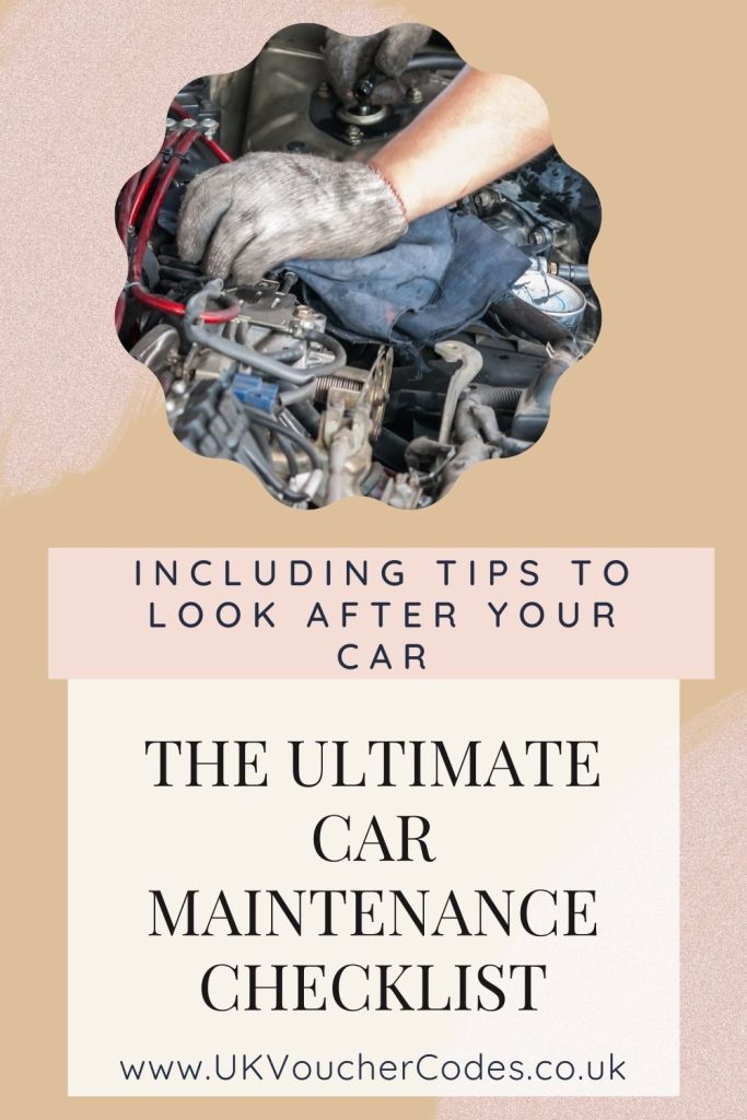 This is the ultimate car maintenance checklist that can not only help your car stay safe but gives you tips on saving money by Laura at UKVoucherDeals.co.uk