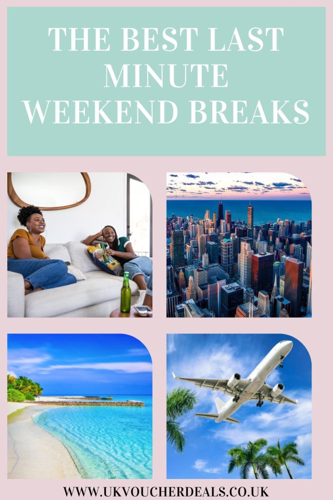 If you are looking for a last minute weekend break then start here. We have voucher codes and tips on where to go and how to save money by Laura at UKVoucherDeals.co.uk